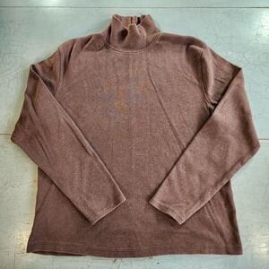 Pendleton Shirt Adult Large Brown Long Sleeve Casual Outdoor Mock Neck Womens